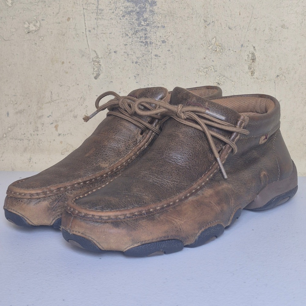 Twisted X The Original Chukka Driving Moc Mens 9.5 M Brown Leather MDM0003